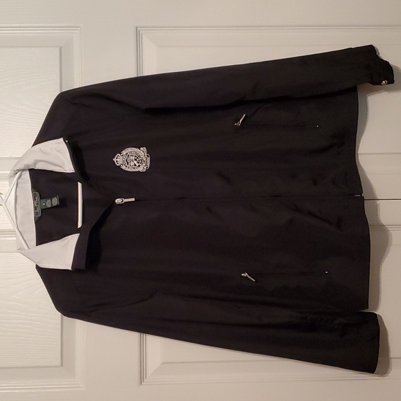 Ralph Active Ralph Lauren Crest Logo Embro Windbreaker Jacket Womens Sz Medium - Picture 1 of 8